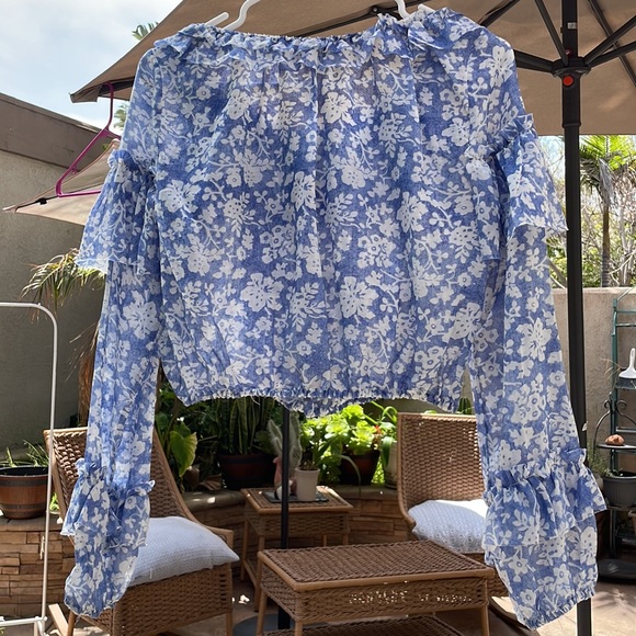 LoveShackFancy | Ruffle Popover Blouse - Picture 5 of 8